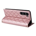 thumbnail image 5 of Desugned For Samsung Galaxy S23 Wallet Phone Case,With Suction Cup Fastener,Flip Folding Kickstand,With Card Slots,Wrist Strap&Shoulder Strap,Shockproof PU Leather Phone Case,Rosegold, 5 of 9