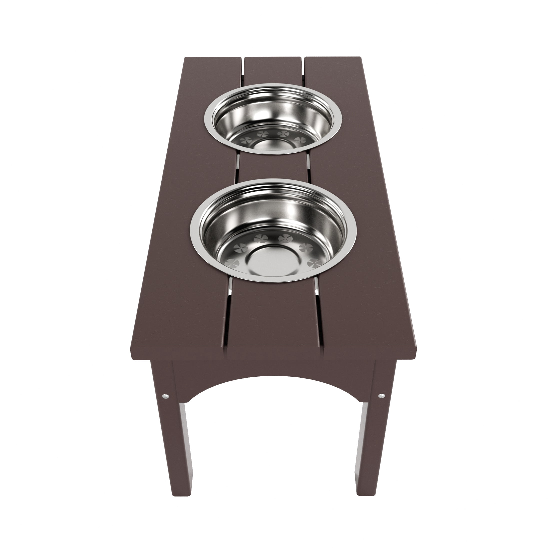WestinTrends Elevated Modern Pet Stand Feeder for Cats & Dogs Puppy, Removable stainless steel bowls, UV and Weather Resistant