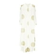 thumbnail image 5 of Fesfesfes Women's Patchwork Two-Piece Set Casual Turndown Collar Roll-Up Long Sleeve Full-Length Shirt Loose Long Pants for Casual Wear(Beige#2,XL), 5 of 8