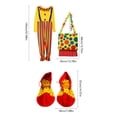 thumbnail image 6 of SJLDQY Carnival Mens Clown Dress Up Funny Dot Tops Pants Outfits Party Stage Performance Clothes Set, 6 of 9