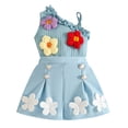 thumbnail image 5 of qelini Sleeveless Top and Shorts Set Girls 0-3Years 3D Floral Ribbed Knit Summer 2 Piece Outfit Summer Sets, 5 of 8