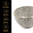 Thyme & Table Dinnerware Black & White Dot Stoneware Round Bowls, 4