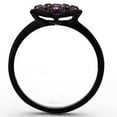 thumbnail image 3 of IP Black(Ion Plating) Stainless Steel Ring with Top Grade Crystal in Amethyst for Women Amethyst Stone Color Style TK1301 Size 7, 3 of 4