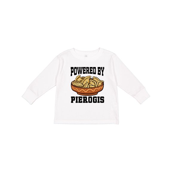 Inktastic Powered by Pierogis Boys or Girls Long Sleeve Toddler T-Shirt