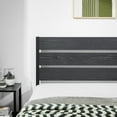 thumbnail image 5 of VECELO Twin Size Platform Bed Frame with Wooden Headboard, Rustic Country Style Mattress Foundation, No Box Spring Needed, Black, 5 of 10