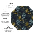 thumbnail image 3 of Fuzoiu Sunflowers Print Leather Coasters Set,Drink Coasters Set of 4,for Tabletop Protection, Durable PVC Coasters,Home Décor and Housewarming Gift-Octagon, 3 of 6