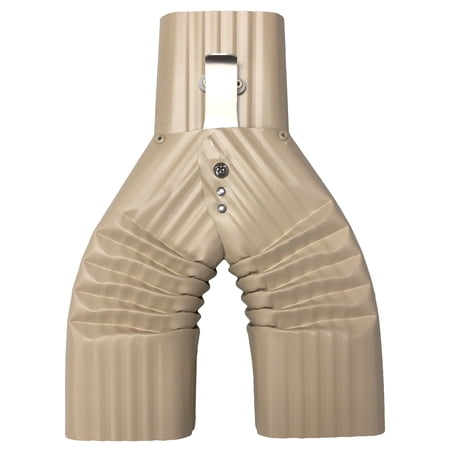 Basic Downspout Diverter for Rain Barrels (3X4, Antique Ivory)