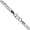 thumbnail image 3 of Auriga Fine Jewelry 925 Sterling Silver Rhodium-plated 3 mm Flat Anchor Chain Necklace for Women 20", 3 of 7