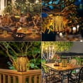 thumbnail image 2 of Deago Solar Lantern Hanging, Outdoor Hanging Solar Garden Lantern Lights Decorative Christmas Lanterns Retro Metal Waterproof for Patio Yard Pathway, 2 of 9