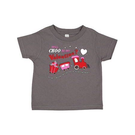 

Inktastic Will Choo Be My Valentine Valentine s Day Train Gift Toddler Boy or Toddler Girl T-Shirt