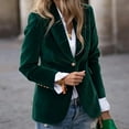 thumbnail image 4 of MORTTIC Women's Elegant Blazer - Single Button Long Sleeve Jacket, Spring/Fall Office & Casual Wear Green S, 4 of 6