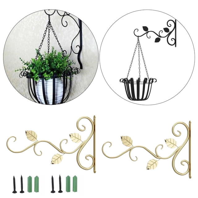 2 unids / set soporte de colgante colgante de planta de Metal decoración de cochera de jardín para linternas soporte de hierro forjado maceta DYNWAVEMX ganchos para colgar en la pared