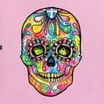 thumbnail image 5 of Wild Bobby Dean Russo Colorful Sugar Skull Streetwear Unisex Crewneck Graphic Sweatshirt, Light Pink, X-Large, 5 of 5