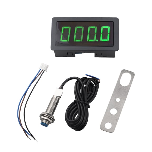 Clupup 1pc Digital LED Tachometer AC110-230V RPM Motor Tachometer With Hall Proximity Switch Sensor NPN For Lathes Conveyor Belt