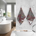 thumbnail image 5 of Coolnut Tribal Pattern Owl Patterned Hand Towels 2 PCS, Cotton Bath Towel for Drying Face Hands Body Decorative Water Absorbent Lightweight Towels for Bathroom Ktichen Travel Gym, 16"x28", 5 of 6