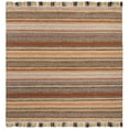 thumbnail image 4 of SAFAVIEH Montauk Lorenzo Striped Cotton Area Rug, Brown/Multi, 6' x 6' Square, 4 of 8