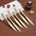 thumbnail image 2 of Golden Steak Knife Set, Titanium-gold Plated, Table Knife Set Of 8, 2 of 5