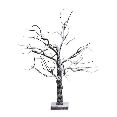 24" Battery Operated LED Lighted Poseable Brown Leafless Twig Christmas Tree - Warm White Lights
