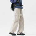 thumbnail image 6 of LMOIPLI Men's Outdoor Hiking Cargo Pants Lightweight Waterproof Zipper Pockets Breathable Casual Full Length Ideal for Active Leisure Sports Beige XXXL, 6 of 8