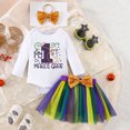 thumbnail image 5 of mgoYE Baby Girl Mardi Gras Outfit Newborn Infant First Mardi Gras Dress Tutu Skirt with Headband Set, 5 of 9