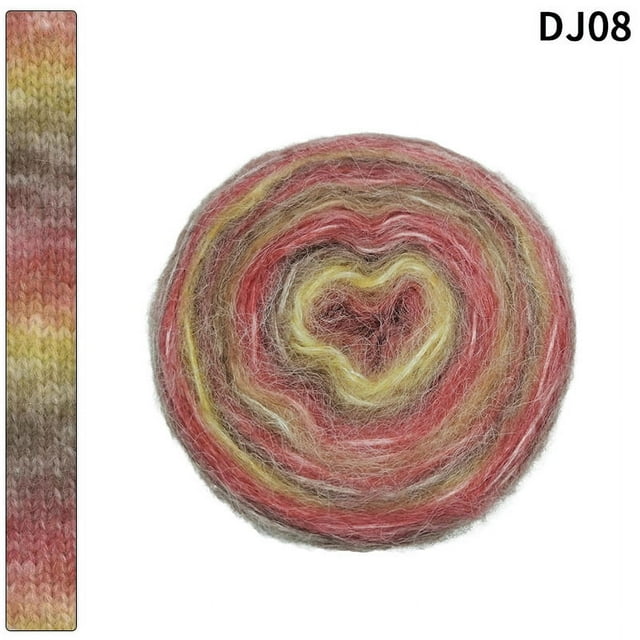 Nvzi Hilo giratorio de 200 g, hilo acrílico al 58 % para crochet, kit de crochet que cambia de color suavemente, hilo grande, D