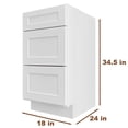 thumbnail image 2 of Modern 3-Drawer Kitchen Base Cabinet, Soft-Close Pots & Pans Storage (Available in 18" & 24" Widths), 2 of 6