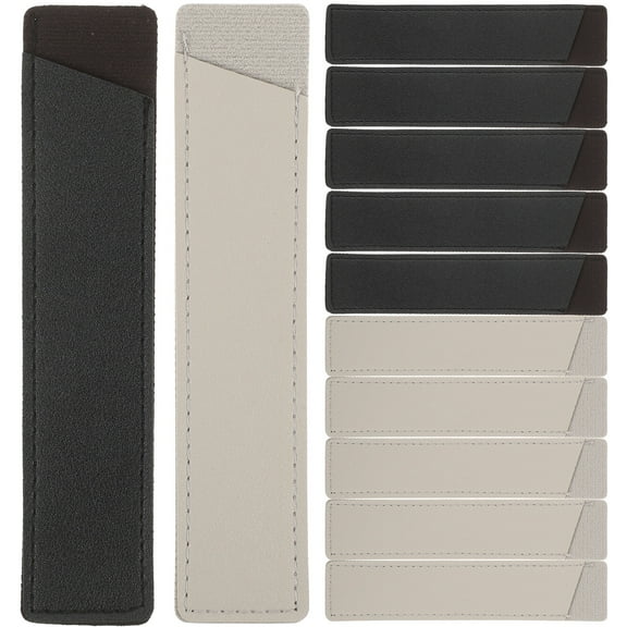 Yageerya 12Pcs Elastic Band Pen Holders Leather Pen Bags Notebook Pen Holders Portable Pen Sleeves