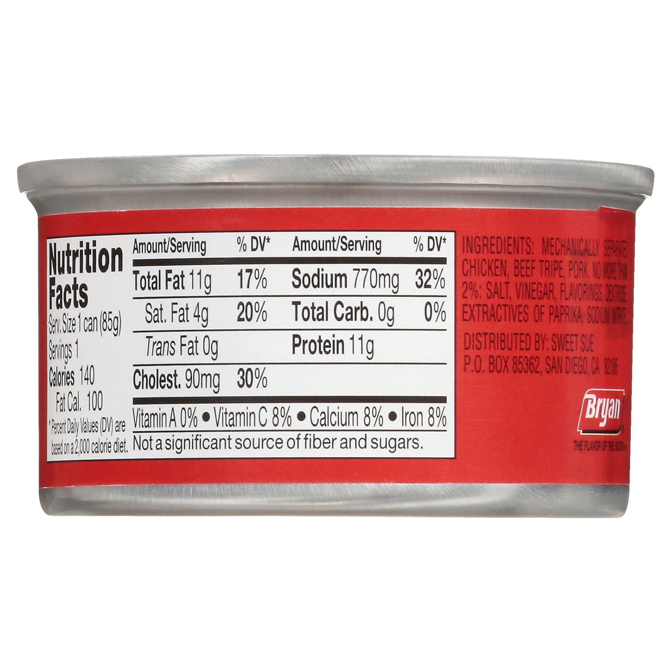 (6 pack) Bryan Potted Meat, Made with Chicken, Beef, and Pork, Convenient Pull-Top Shelf Stable Can, 3 oz