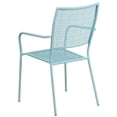 thumbnail image 4 of Bowery Hill Stackable Steel Square Back Patio Dining Side Chair in Sky Blue, 4 of 5