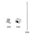 thumbnail image 3 of 2pcs Linear Motion Rod 12mmx500mm Steel with 2pcs Bearing Block 4pcs Support, 3 of 6