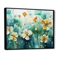 thumbnail image 2 of Designart "Elegance In Beige Transparent Botanical Florals" Plants Floater Framed Canvas Prints, 2 of 5