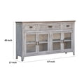 thumbnail image 5 of Kohl 67 Inch Console Cabinet - 4 Doors - Mango Wood - 3 Gliding Drawers - White, 5 of 5