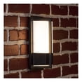 thumbnail image 3 of Southern Enterprises Byron Indoor/Outdoor LED Wall Sconce, 12-3/4"H, White Shade/Black Base, 3 of 7