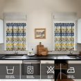 thumbnail image 4 of Kitchen Curtains 36 Inch Short - 3 Panel Set, Rod Pocket Window Curtain, Boho Floral Tribal Style, 100% Polyester for Farmhouse, Kitchen, Cafe, Bedroom, Easy Wash, 4 of 6