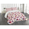 thumbnail image 3 of Ambesonne Fish Quilted Bedspread Set 3 Pcs, Vibrant Striped Fishes, King Size, Multicolor, 3 of 5