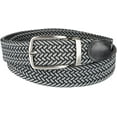 thumbnail image 3 of Tommy Bahama Men's Stretch Braided Reversible Leather Trim Belt, Black/Gray, L/XL (38-42), 3 of 6