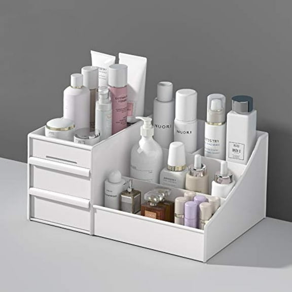 Tnearc Countertop Cologne Stand Shelves,Perfume Organizer, Perfume Rack, Dresser Organizer(white*Medium)