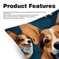 thumbnail image 2 of Corgi Velvet Throw Pillow Covers Set of 2 - 16x16, 18x18, 20x20 Inches - Unique Patterns - Bed Pillow Inserts Included for Various Occasions, 2 of 6