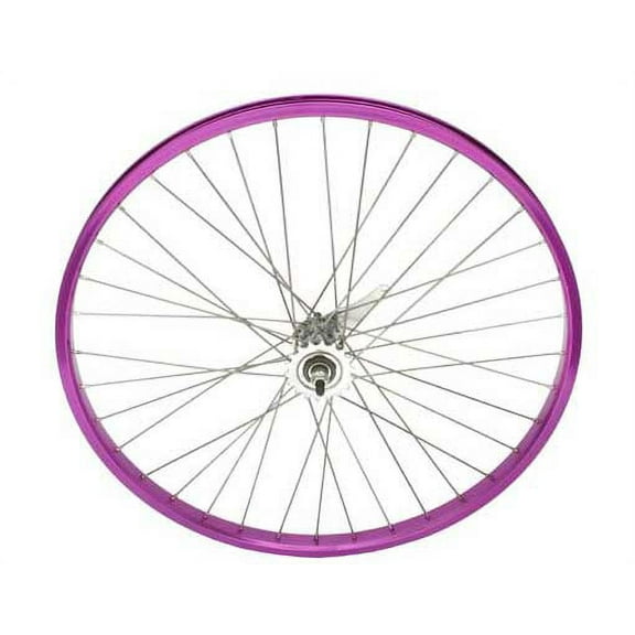 26" x 2.125" Alloy Coaster Wheel 12G Purple. Bicycle wheel, bike wheel, Lowrider bike wheel, lowrider bicycle wheel