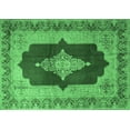 thumbnail image 1 of Ahgly Company Indoor Rectangle Medallion Emerald Green Traditional Area Rugs, 2' x 4', 1 of 4
