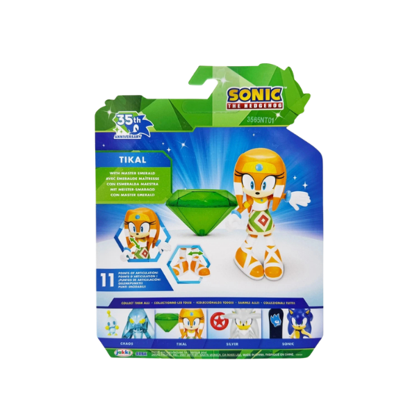 Sonic - 4 Inch - Modern Tikal w/ Master Emerald 35th Anniversary