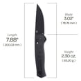 thumbnail image 5 of CRKT Sero Everyday Carry Folding Knife with Crossbar Lock: S35VN Plain Edge Blade, Black Glass-Reinforced Nylon Handle, 7170K, 5 of 6