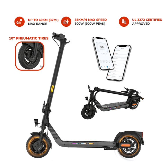 KingSong N14 KSE Electric Scooter, 10inch, 60Km Range, 697.45Wh Battery, Rated 500W(900W Peak)