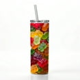 thumbnail image 2 of Lots of Gummi Bears 20oz Insulated Water Bottle Skinny Tumbler Includes Straw, 2 of 7