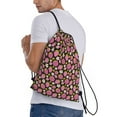 thumbnail image 3 of Kdxio Strawberry Print Drawstring Backpack Bag,Waterproof Draw String Back Sack, Gym Drawstring Bags Swim Bag For Unisex, 3 of 9