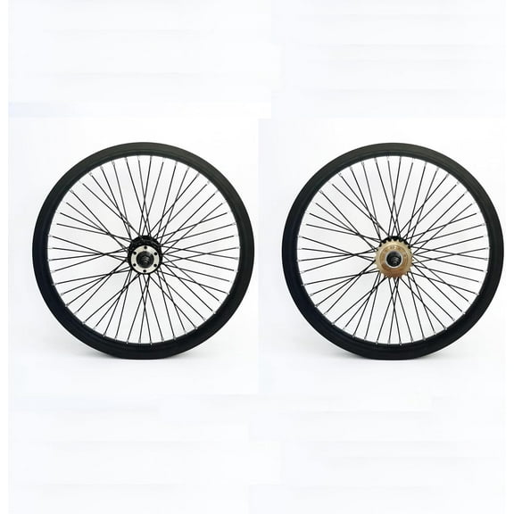 CDHPOWER 20"/26" Bicycle wheelset 100 * 135mm Double Layer Alum Alloy Spoke 2.35-3.5 inch Rim 12G 48 Spokes w/ 22T Freewheel