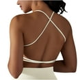 thumbnail image 5 of Tnhcen Compression Sports Bras for Women Yoga Wear Bra Breathable Quick Drying Fitness Top Bralette Underwear Shapewear Underwear, White, L, 5 of 9