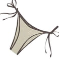 thumbnail image 4 of Stamzod Triangle Bikini Sets for Women Two Piece Drawstring Bathing Suits High Cut Cheeky Swimsuit Summer Beach Swimwear Khaki-1 L, 4 of 5