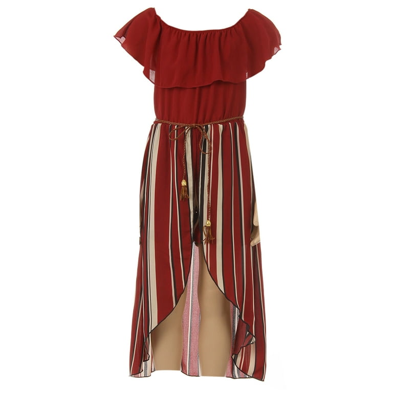 Off shoulder maxi skirted romper sales