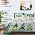 thumbnail image 3 of King 4 Piece Bedding Set Cute Dwarf St. Patrick's Day Green Shamrock Gold Coin Soft Breathable Duvet Cover and Pillowcase, Vintage White Plank Duvet Cover Set Bed Sheets for Bedroom Guest Room, 3 of 9